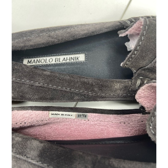 Manolo Blahnik Roadster Suede loafers Size 37 1/2 - Picture 5 of 9